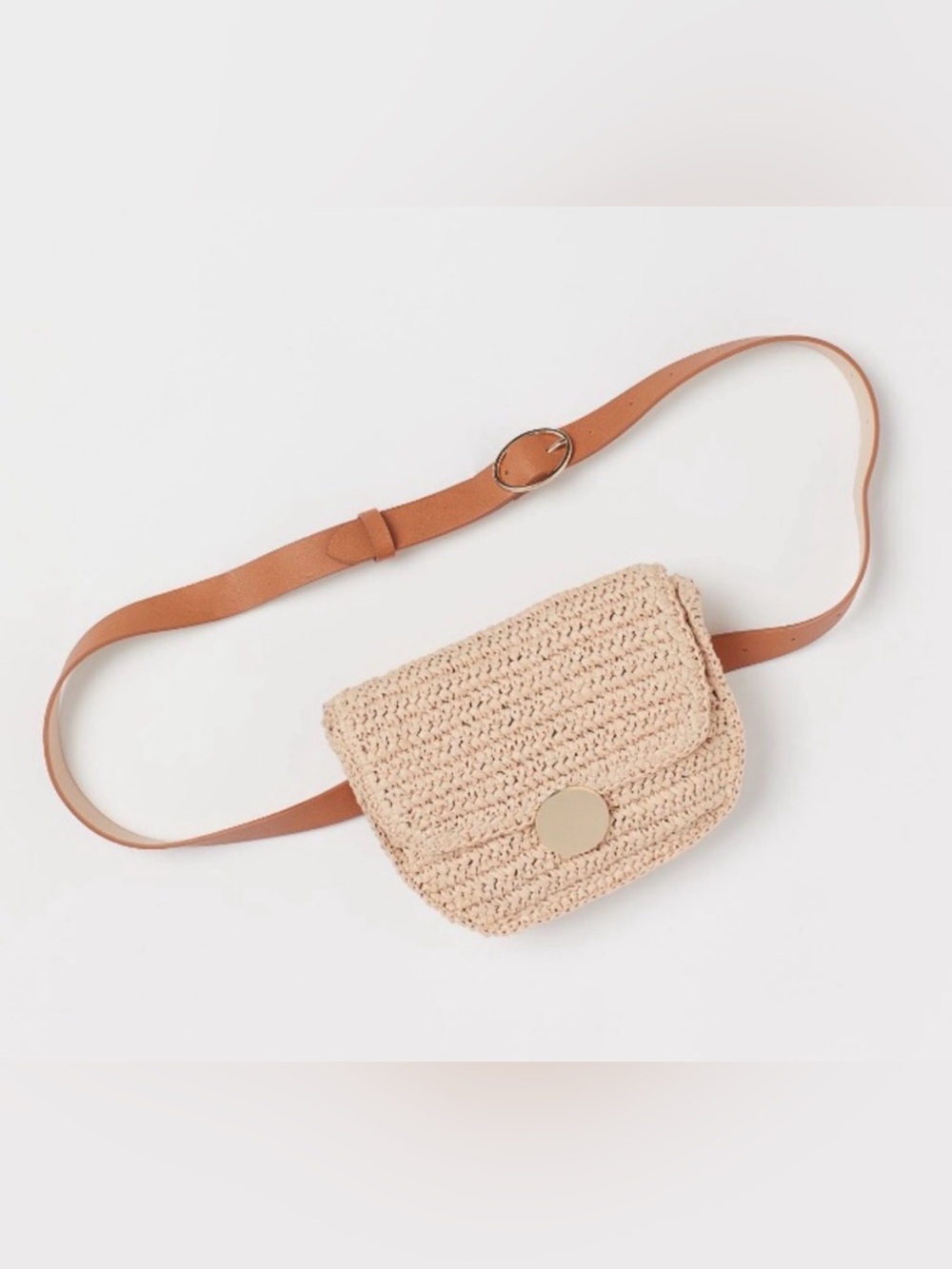 H&M Straw Belt Bag NWOT